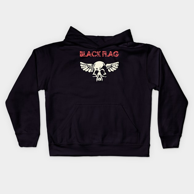 black flag Kids Hoodie by ngabers club lampung